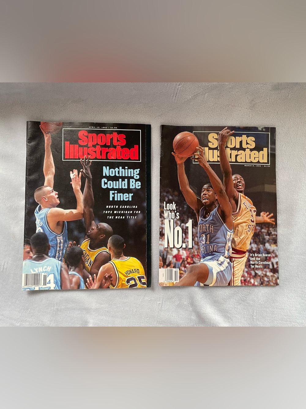 Vintage Sports Illustrated Carolina Tar Heels Magazines from 1993